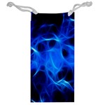 Blue Flame Light Black Jewelry Bag Back