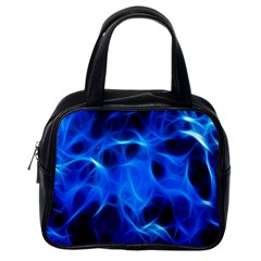 Blue Flame Light Black Classic Handbags (one Side) by Alisyart
