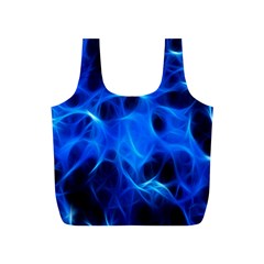 Blue Flame Light Black Full Print Recycle Bags (s)  by Alisyart