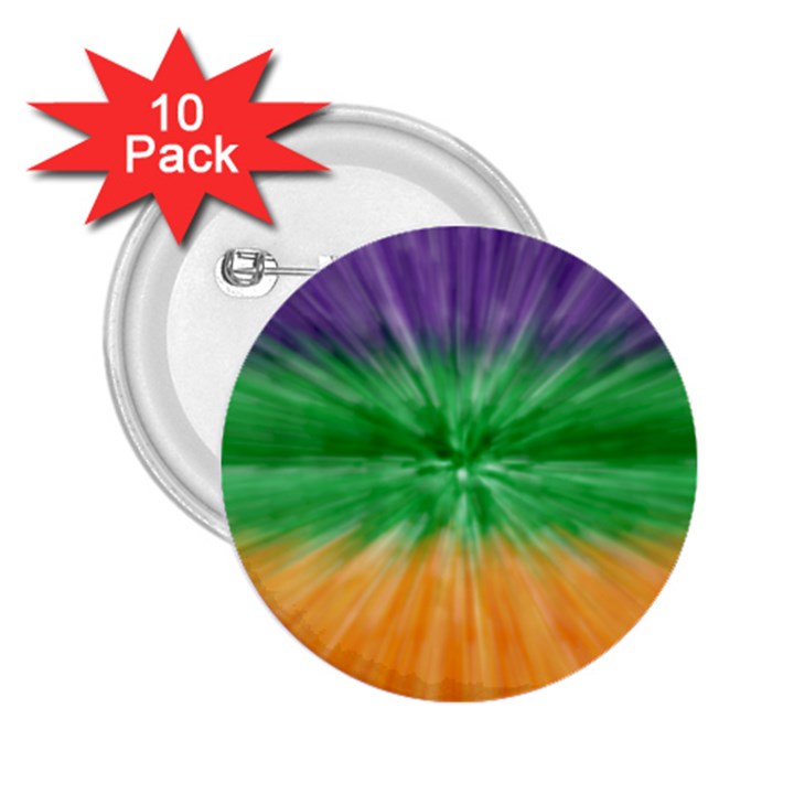 Mardi Gras Tie Die 2.25  Buttons (10 pack) 