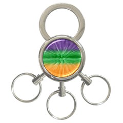 Mardi Gras Tie Die 3-ring Key Chains by PhotoNOLA