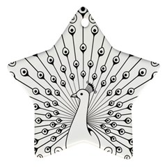 Bird Peacock Fan Animals Ornament (star)