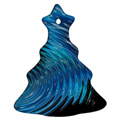 Waves Wave Water Blue Hole Black Christmas Tree Ornament (two Sides) by Alisyart