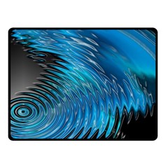 Waves Wave Water Blue Hole Black Double Sided Fleece Blanket (small) 