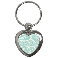 Blue Waves Key Chains (Heart) 