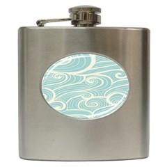 Blue Waves Hip Flask (6 oz)