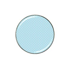 Circle Blue White Hat Clip Ball Marker (10 Pack)