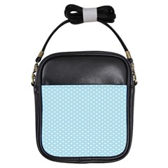 Circle Blue White Girls Sling Bags