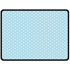 Circle Blue White Fleece Blanket (large)  by Alisyart