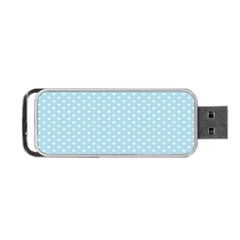 Circle Blue White Portable Usb Flash (one Side)