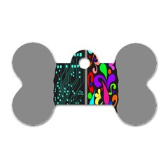 Emotional Rational Brain Dog Tag Bone (two Sides) by Alisyart