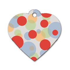 Contrast Analogous Colour Circle Red Green Orange Dog Tag Heart (one Side) by Alisyart