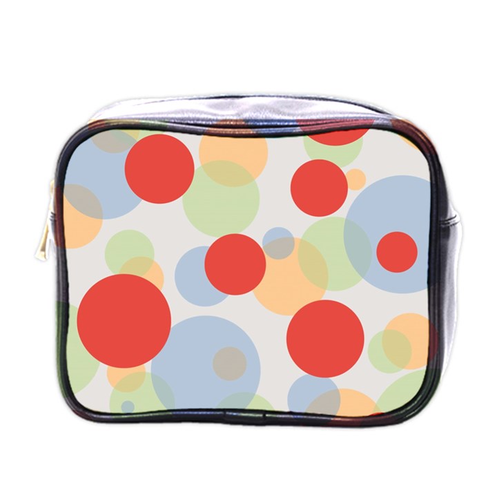 Contrast Analogous Colour Circle Red Green Orange Mini Toiletries Bags