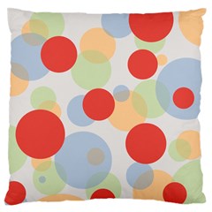 Contrast Analogous Colour Circle Red Green Orange Large Flano Cushion Case (one Side) by Alisyart