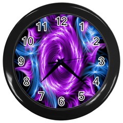 Colors Light Blue Purple Hole Space Galaxy Wall Clocks (black) by Alisyart