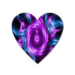 Colors Light Blue Purple Hole Space Galaxy Heart Magnet by Alisyart