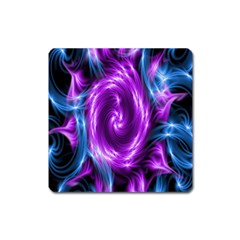 Colors Light Blue Purple Hole Space Galaxy Square Magnet by Alisyart