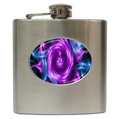 Colors Light Blue Purple Hole Space Galaxy Hip Flask (6 Oz) by Alisyart