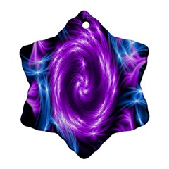 Colors Light Blue Purple Hole Space Galaxy Snowflake Ornament (two Sides) by Alisyart