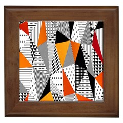 Contrast Hero Triangle Plaid Circle Wave Chevron Orange White Black Line Framed Tiles