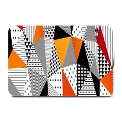 Contrast Hero Triangle Plaid Circle Wave Chevron Orange White Black Line Plate Mats