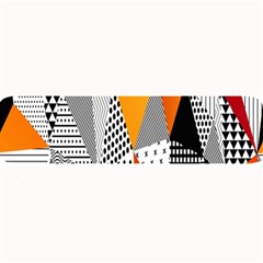 Contrast Hero Triangle Plaid Circle Wave Chevron Orange White Black Line Large Bar Mats by Alisyart
