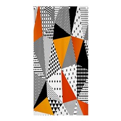 Contrast Hero Triangle Plaid Circle Wave Chevron Orange White Black Line Shower Curtain 36  X 72  (stall) 