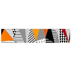 Contrast Hero Triangle Plaid Circle Wave Chevron Orange White Black Line Flano Scarf (small) by Alisyart