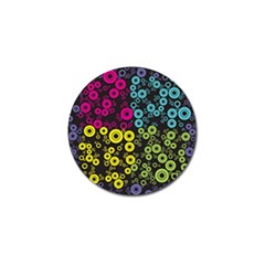 Circle Ring Color Purple Pink Yellow Blue Golf Ball Marker by Alisyart