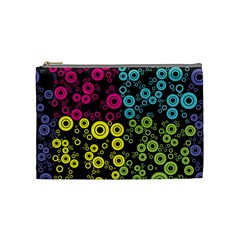 Circle Ring Color Purple Pink Yellow Blue Cosmetic Bag (medium) 