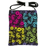 Circle Ring Color Purple Pink Yellow Blue Shoulder Sling Bags Front