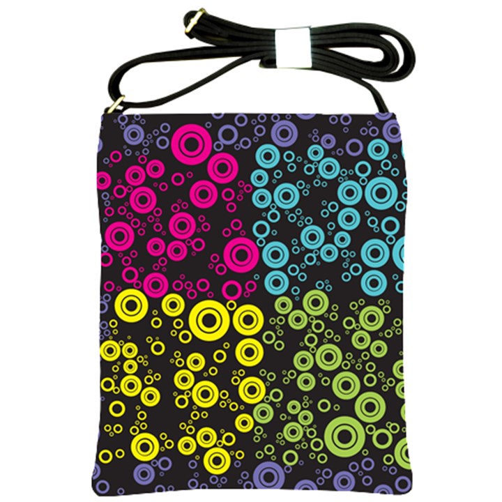 Circle Ring Color Purple Pink Yellow Blue Shoulder Sling Bags