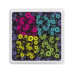 Circle Ring Color Purple Pink Yellow Blue Memory Card Reader (square)  by Alisyart