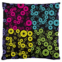 Circle Ring Color Purple Pink Yellow Blue Large Cushion Case (one Side)