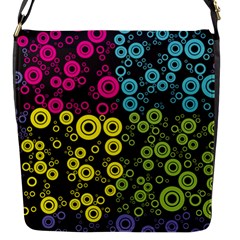 Circle Ring Color Purple Pink Yellow Blue Flap Messenger Bag (s)