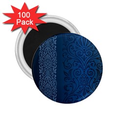 Fabric Blue Batik 2 25  Magnets (100 Pack) 