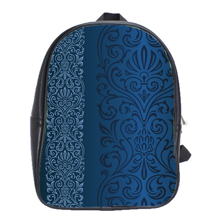 Fabric Blue Batik School Bags(Large) 
