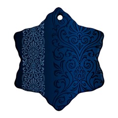 Fabric Blue Batik Ornament (snowflake)