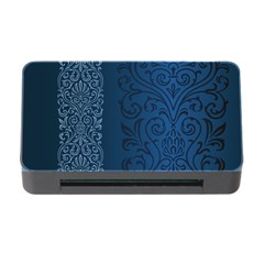 Fabric Blue Batik Memory Card Reader With Cf