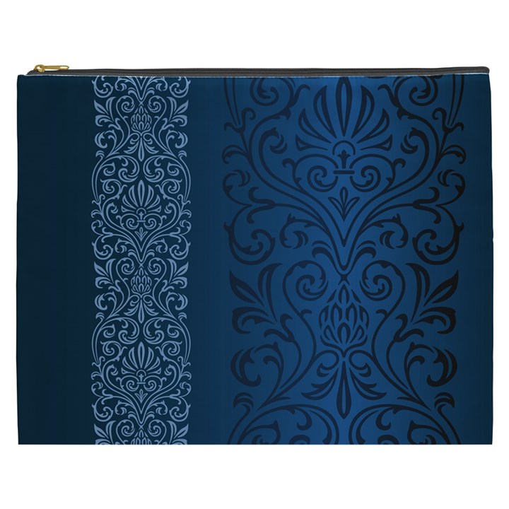 Fabric Blue Batik Cosmetic Bag (XXXL) 