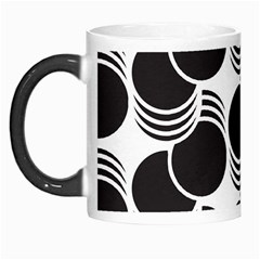 Floral Geometric Circle Black White Hole Morph Mugs by Alisyart