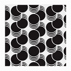 Floral Geometric Circle Black White Hole Medium Glasses Cloth by Alisyart