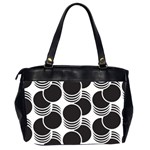 Floral Geometric Circle Black White Hole Office Handbags (2 Sides)  Back