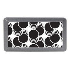 Floral Geometric Circle Black White Hole Memory Card Reader (mini)