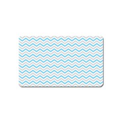 Free Plushie Wave Chevron Blue Grey Gray Magnet (name Card) by Alisyart