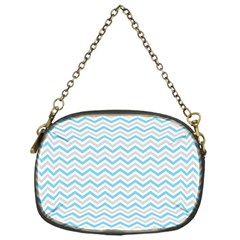 Free Plushie Wave Chevron Blue Grey Gray Chain Purses (one Side) 