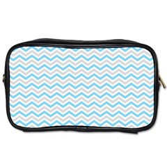 Free Plushie Wave Chevron Blue Grey Gray Toiletries Bags by Alisyart