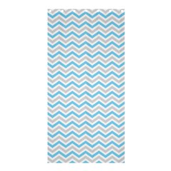 Free Plushie Wave Chevron Blue Grey Gray Shower Curtain 36  X 72  (stall) 