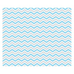 Free Plushie Wave Chevron Blue Grey Gray Double Sided Flano Blanket (small)  by Alisyart