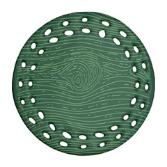 Illustration Green Grains Line Round Filigree Ornament (two Sides)